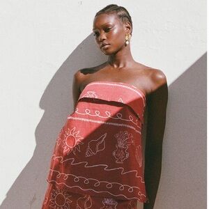 Sabo Skirt Red Mini Skirt *MATCHING SET TOP SOLD SEPARATELY*